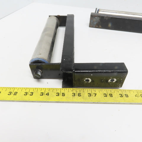 8" x1-1/2" Diameter Load Work Support Rollers Wood Steel Saws Lot of 2
