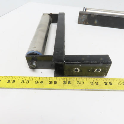 8" x1-1/2" Diameter Load Work Support Rollers Wood Steel Saws Lot of 2