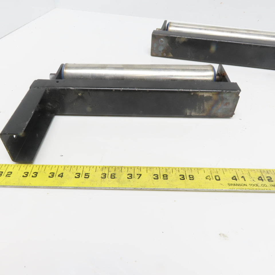 8" x1-1/2" Diameter Load Work Support Rollers Wood Steel Saws Lot of 2