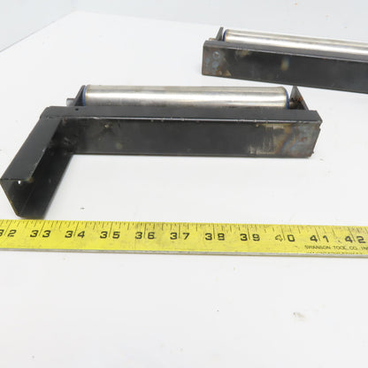 8" x1-1/2" Diameter Load Work Support Rollers Wood Steel Saws Lot of 2