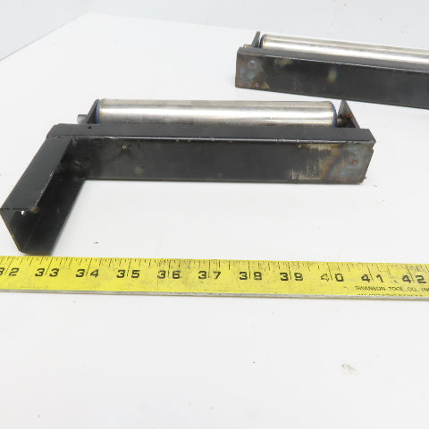 8" x1-1/2" Diameter Load Work Support Rollers Wood Steel Saws Lot of 2