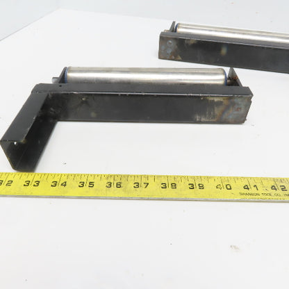 8" x1-1/2" Diameter Load Work Support Rollers Wood Steel Saws Lot of 2