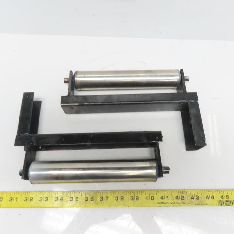 8" x1-1/2" Diameter Load Work Support Rollers Wood Steel Saws Lot of 2