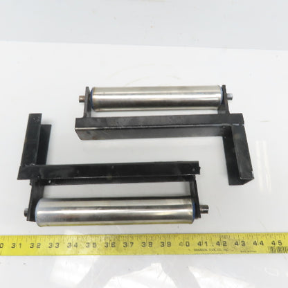 8" x1-1/2" Diameter Load Work Support Rollers Wood Steel Saws Lot of 2