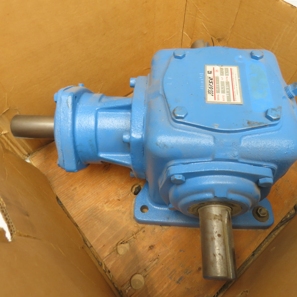 Morse 8M 1-LR-D 1:1 Ratio 1750RPM Input 53.5Hp Max Spiral Bevel Gear Reducer