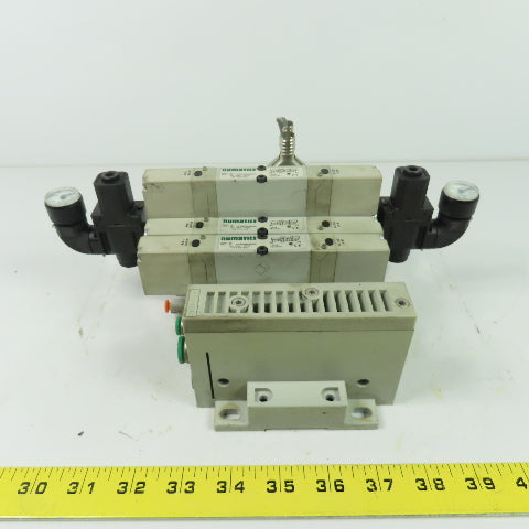 Numatics 051BA400M000061 Solenoid Valve Manifold Block 120PSI 24VDC