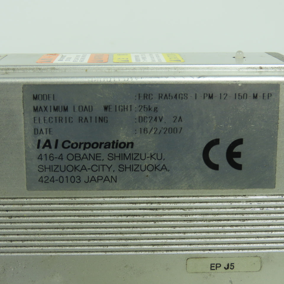 IAI ERC-RA54GS-I-PM-12-150-M-EP 24VDC Robo Cylinder Actuator 150mm Stroke 2A