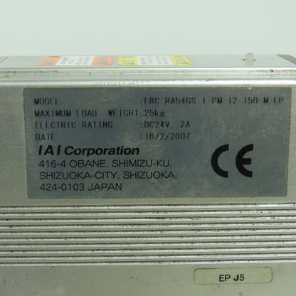 IAI ERC-RA54GS-I-PM-12-150-M-EP 24VDC Robo Cylinder Actuator 150mm Stroke 2A