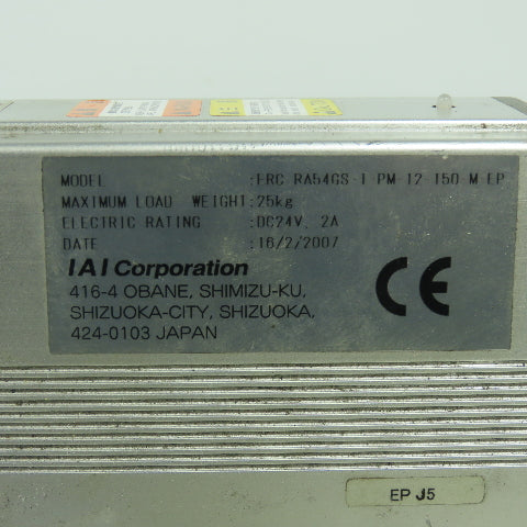 IAI ERC-RA54GS-I-PM-12-150-M-EP 24VDC Robo Cylinder Actuator 150mm Stroke 2A