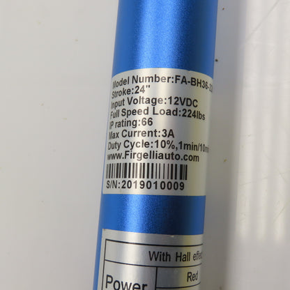 Firgelli FA-BH36-224-12-24" 36 Cal. Linear Actuators 24VDC 24" Stroke 224Lb Load