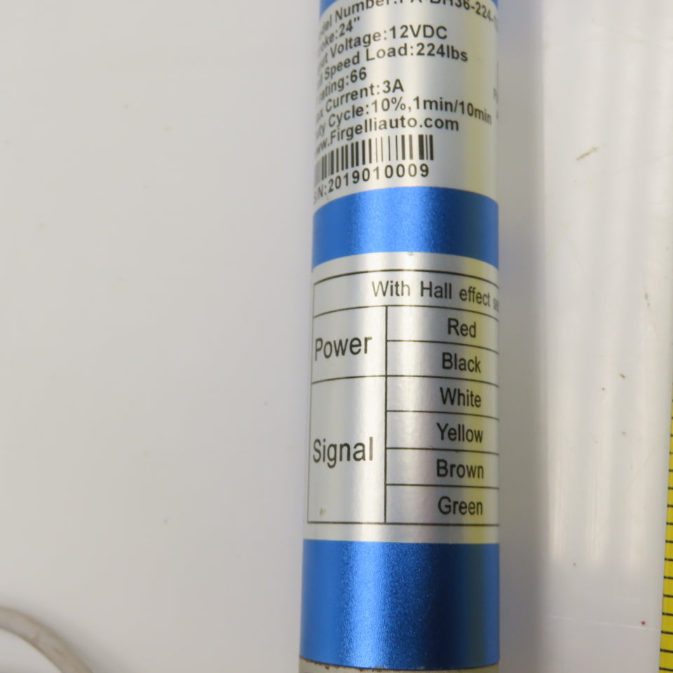 Firgelli FA-BH36-224-12-24" 36 Cal. Linear Actuators 24VDC 24" Stroke 224Lb Load