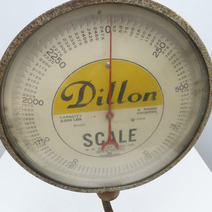 Dillon S-2500 0-2500Lbs Capacity Hanging Scale 5Lbs. Increments 16" Face Width