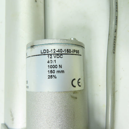 Moteck LD3-12-40-150-IP65 Linear Actuator 24VDC 40:1Ratio 1000N Load 150mmStroke