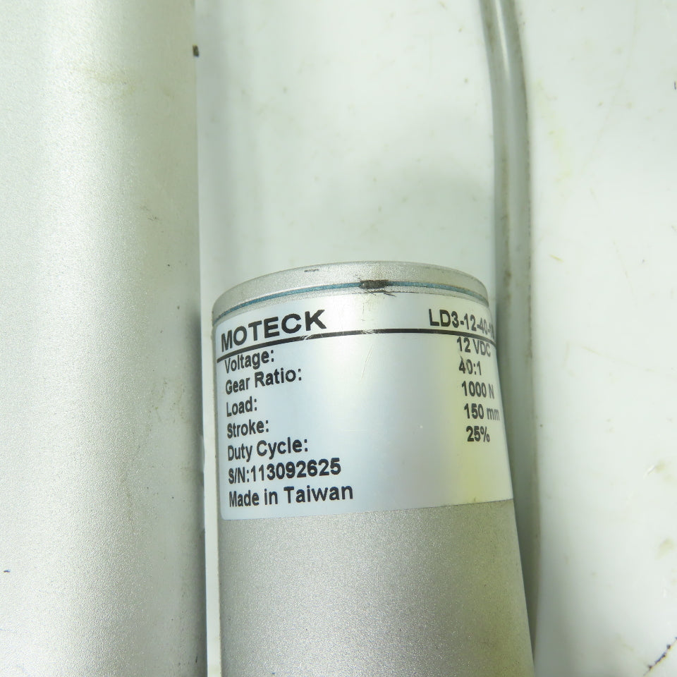 Moteck LD3-12-40-150-IP65 Linear Actuator 24VDC 40:1Ratio 1000N Load 150mmStroke