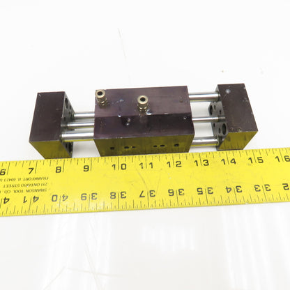 1" Stroke Pneumatic Double Acting Double Ended Linear Actuator