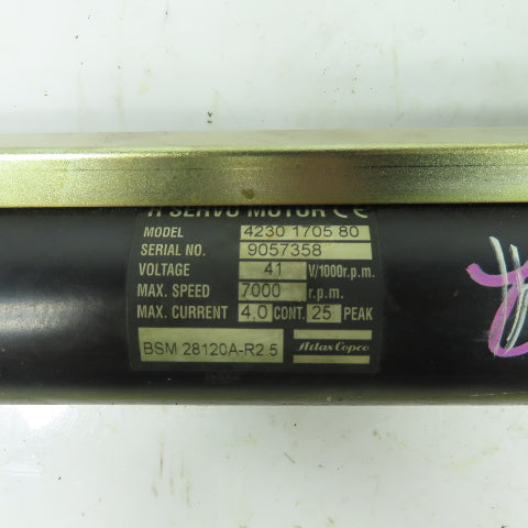 Atlas Copco 4230 1705 80 QMR62-32RT Electric Nut Runner 5/8" Drive 7000RPM 41V