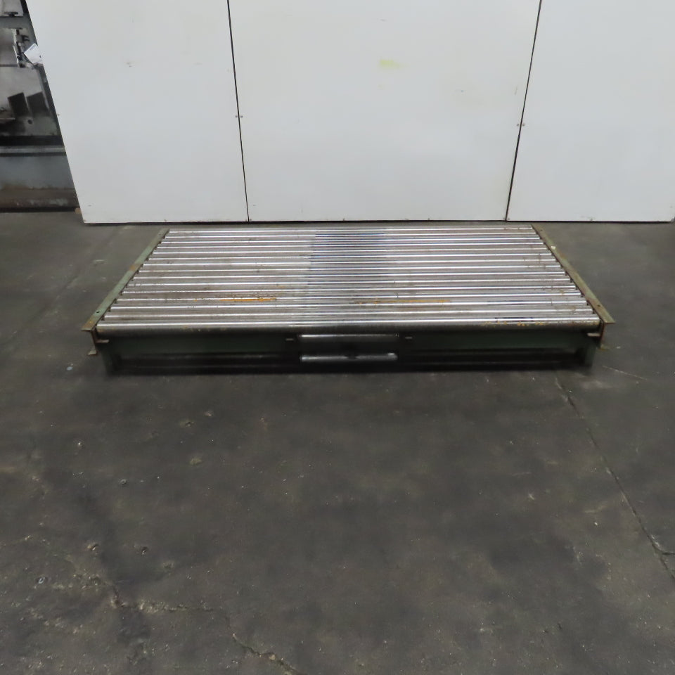 87-1/2" W x 46" L Heavy Duty Gravity Pallet Case Conveyor Section 2.5"OD 83" BF