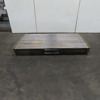 87-1/2" W x 46" L Heavy Duty Gravity Pallet Case Conveyor Section 2.5"OD 83" BF