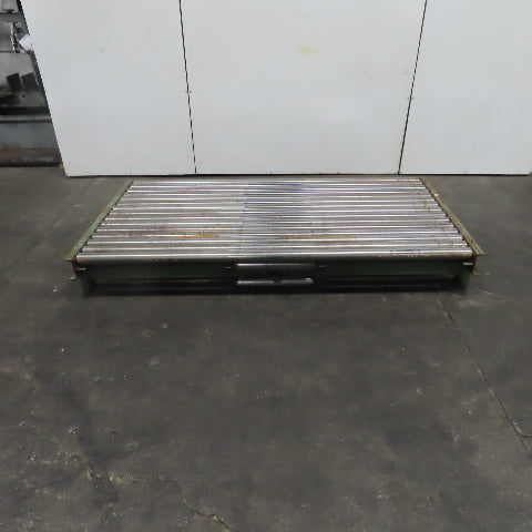 87-1/2" W x 46" L Heavy Duty Gravity Pallet Case Conveyor Section 2.5"OD 83" BF
