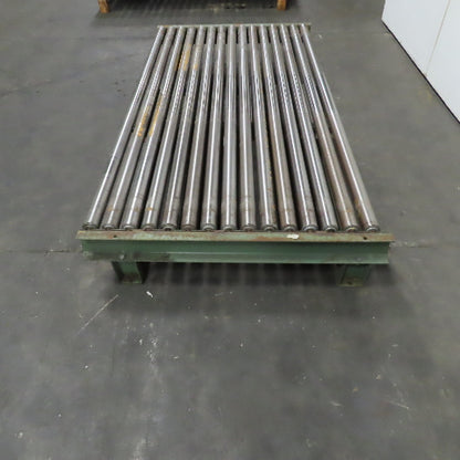 87-1/2" W x 46" L Heavy Duty Gravity Pallet Case Conveyor Section 2.5"OD 83" BF