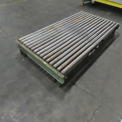 87-1/2" W x 46" L Heavy Duty Gravity Pallet Case Conveyor Section 2.5"OD 83" BF