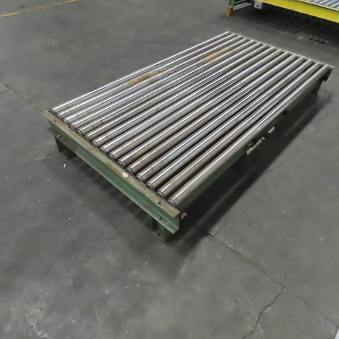 87-1/2" W x 46" L Heavy Duty Gravity Pallet Case Conveyor Section 2.5"OD 83" BF