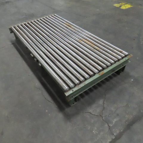 87-1/2" W x 46" L Heavy Duty Gravity Pallet Case Conveyor Section 2.5"OD 83" BF