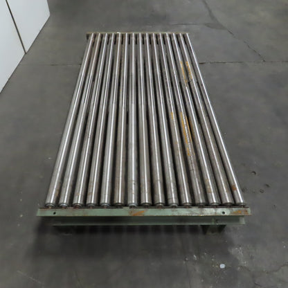 87-1/2" W x 46" L Heavy Duty Gravity Pallet Case Conveyor Section 2.5"OD 83" BF