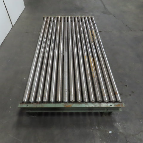 87-1/2" W x 46" L Heavy Duty Gravity Pallet Case Conveyor Section 2.5"OD 83" BF
