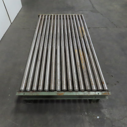 87-1/2" W x 46" L Heavy Duty Gravity Pallet Case Conveyor Section 2.5"OD 83" BF