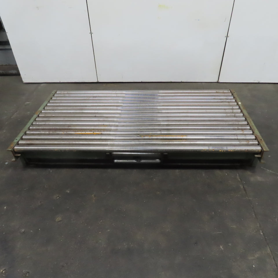 87-1/2" W x 46" L Heavy Duty Gravity Pallet Case Conveyor Section 2.5"OD 83" BF