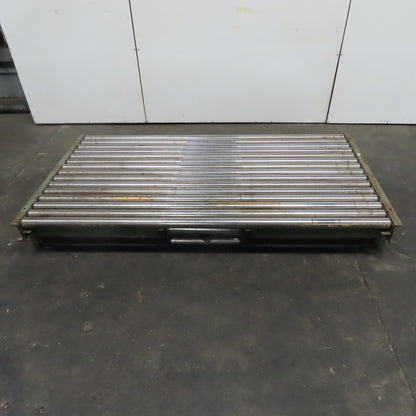 87-1/2" W x 46" L Heavy Duty Gravity Pallet Case Conveyor Section 2.5"OD 83" BF