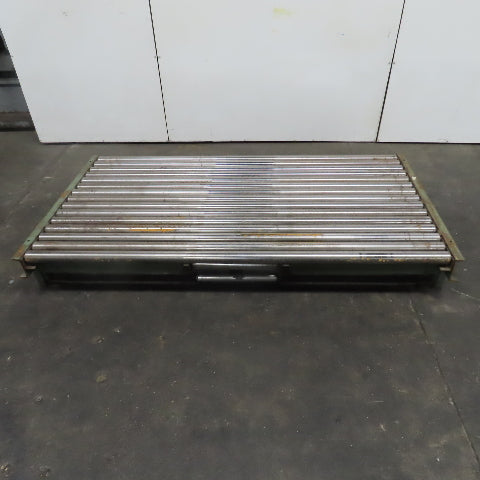 87-1/2" W x 46" L Heavy Duty Gravity Pallet Case Conveyor Section 2.5"OD 83" BF