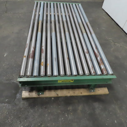 87-1/4" W x 45" L Heavy Duty Gravity Pallet Case Conveyor Section 2.5"OD 83" BF