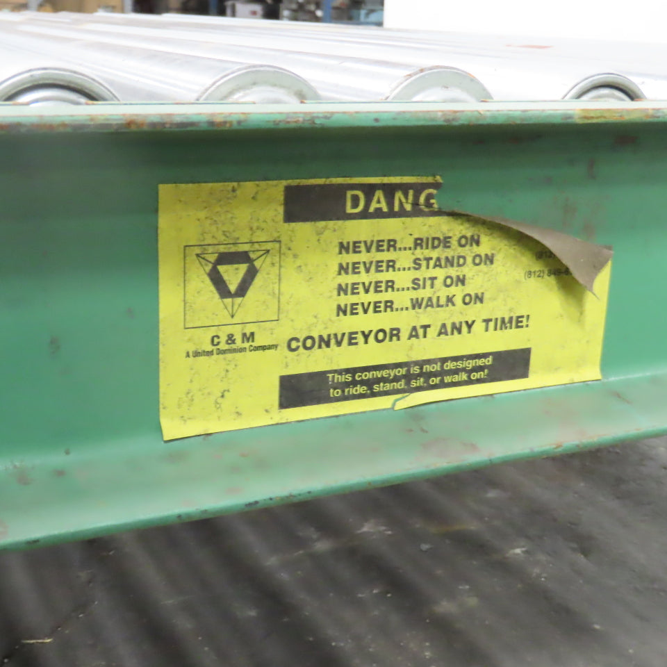87-1/4" W x 45" L Heavy Duty Gravity Pallet Case Conveyor Section 2.5"OD 83" BF