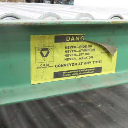 87-1/4" W x 45" L Heavy Duty Gravity Pallet Case Conveyor Section 2.5"OD 83" BF