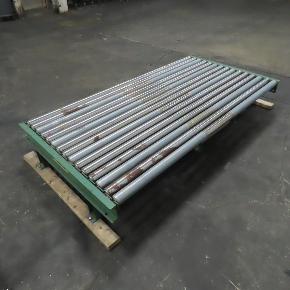87-1/4" W x 45" L Heavy Duty Gravity Pallet Case Conveyor Section 2.5"OD 83" BF