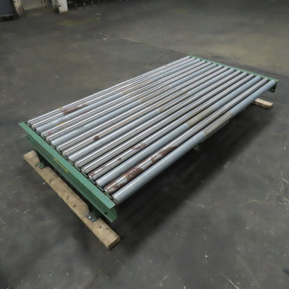 87-1/4" W x 45" L Heavy Duty Gravity Pallet Case Conveyor Section 2.5"OD 83" BF