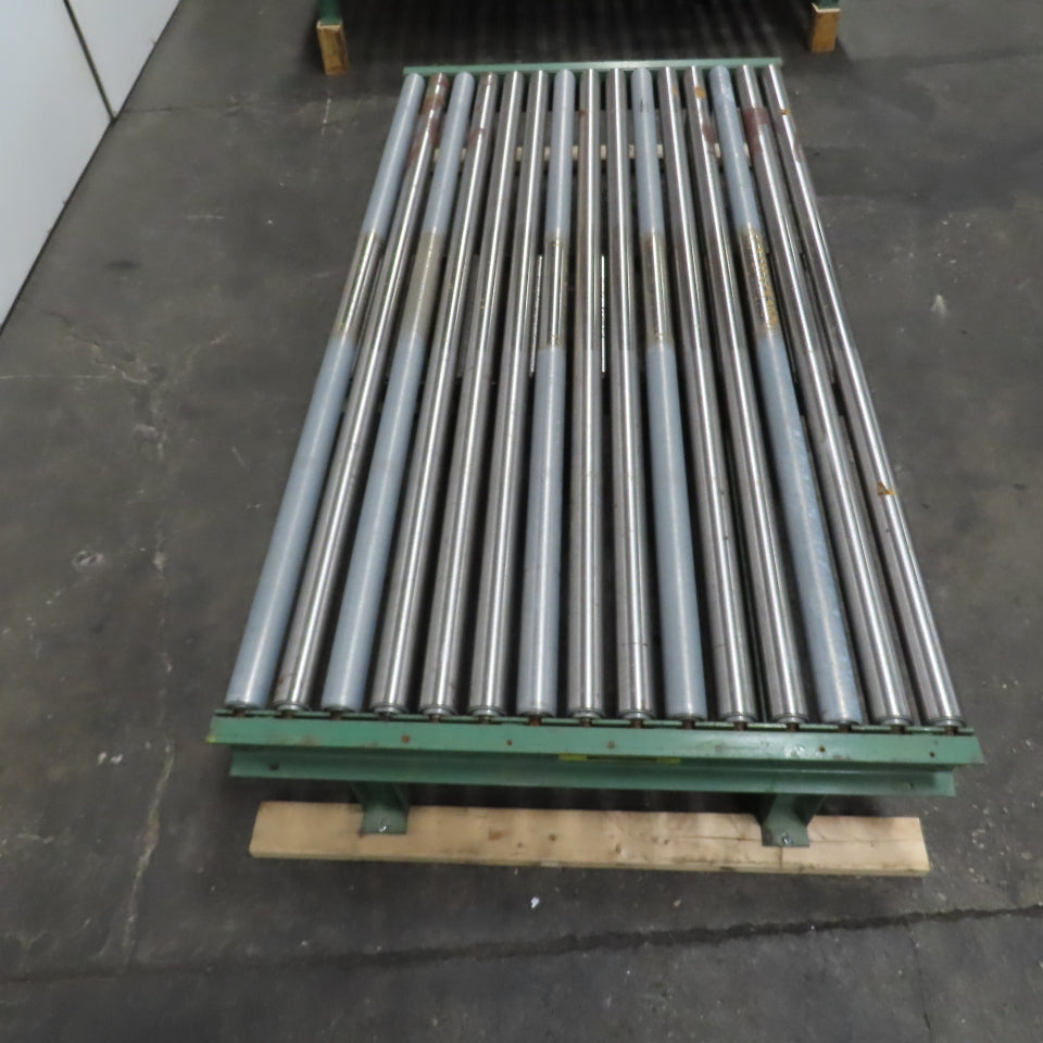87-1/4" W x 45" L Heavy Duty Gravity Pallet Case Conveyor Section 2.5"OD 83" BF