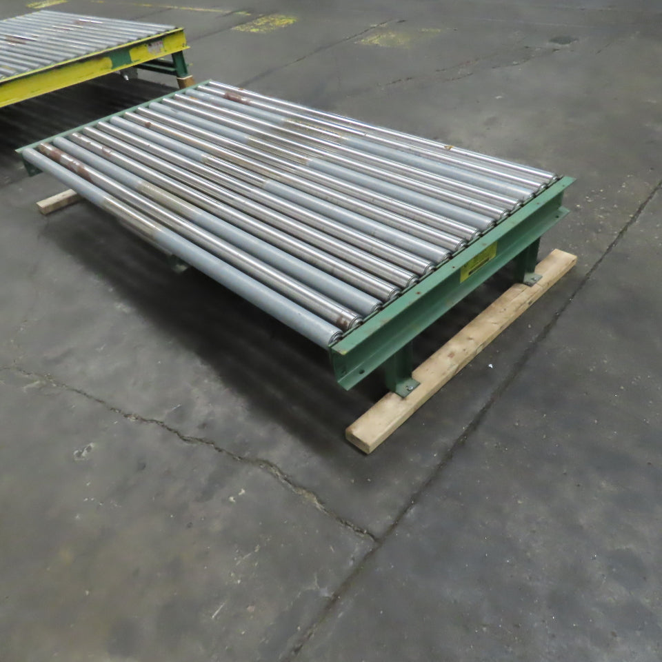 87-1/4" W x 45" L Heavy Duty Gravity Pallet Case Conveyor Section 2.5"OD 83" BF