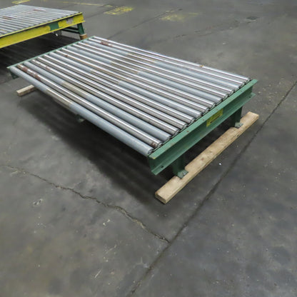 87-1/4" W x 45" L Heavy Duty Gravity Pallet Case Conveyor Section 2.5"OD 83" BF
