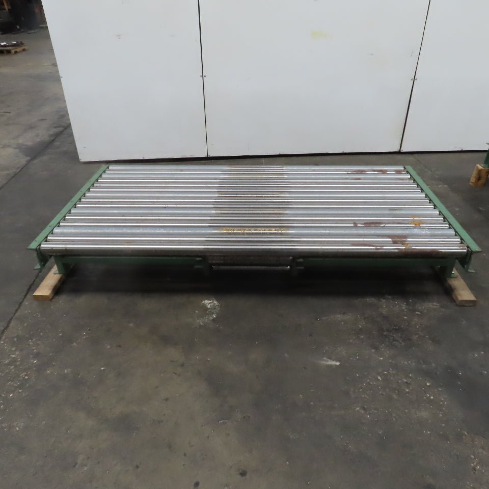 87-1/4" W x 45" L Heavy Duty Gravity Pallet Case Conveyor Section 2.5"OD 83" BF