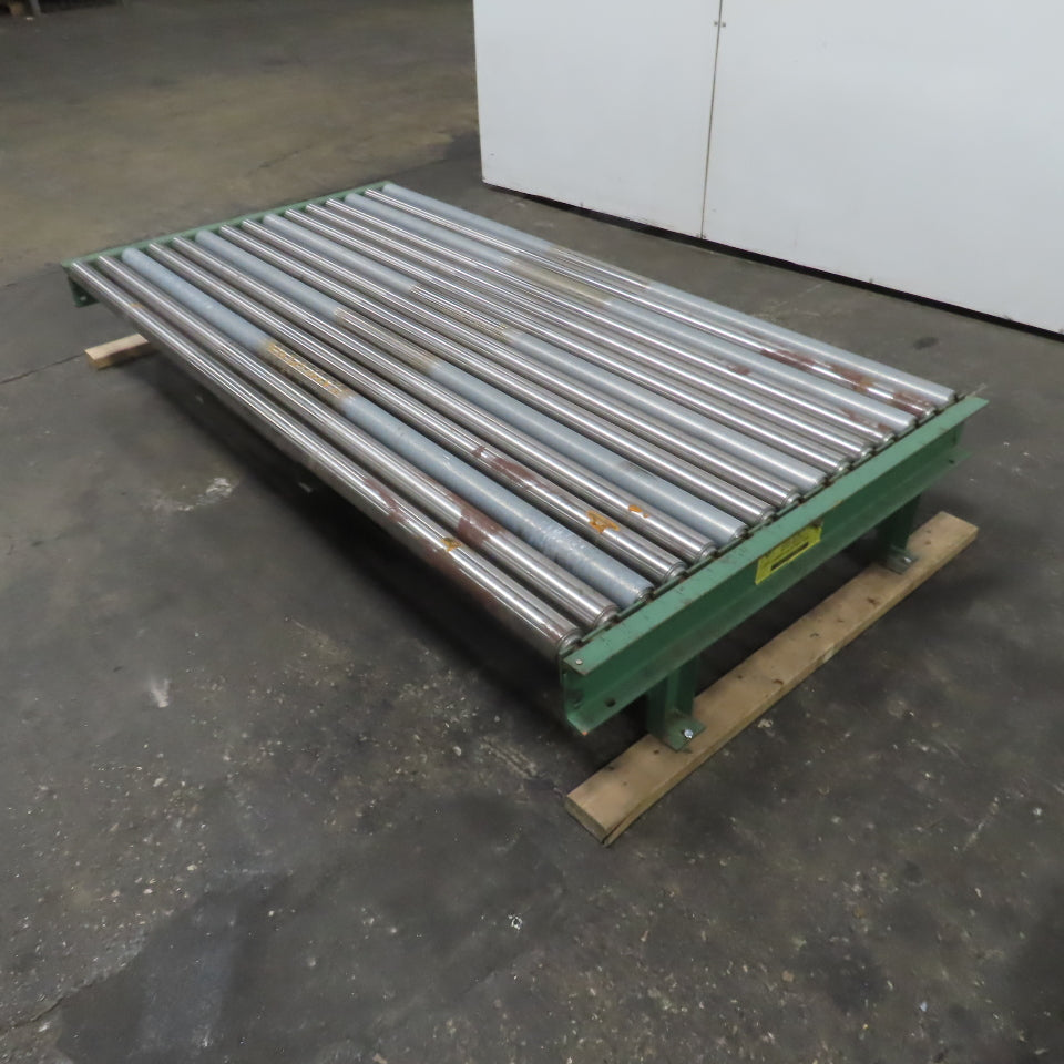 87-1/4" W x 45" L Heavy Duty Gravity Pallet Case Conveyor Section 2.5"OD 83" BF