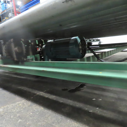 78" x 87-1/2" W Belt Driven Power Roller Pallet Conveyor 2.5"OD 22FPM Needs Belt
