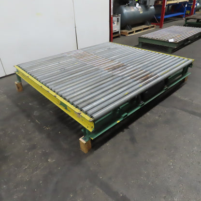 78" x 87-1/2" W Belt Driven Power Roller Pallet Conveyor 2.5"OD 22FPM Needs Belt