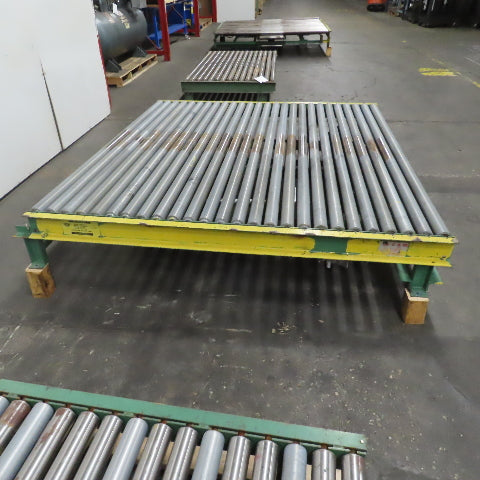 78" x 87-1/2" W Belt Driven Power Roller Pallet Conveyor 2.5"OD 22FPM Needs Belt
