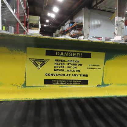 78" x 87-1/2" W Belt Driven Power Roller Pallet Conveyor 2.5"OD 22FPM Needs Belt