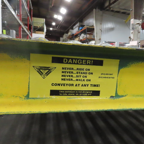 78" x 87-1/2" W Belt Driven Power Roller Pallet Conveyor 2.5"OD 22FPM Needs Belt
