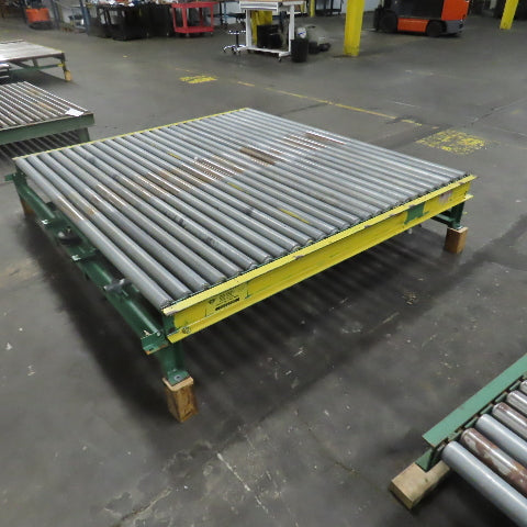 78" x 87-1/2" W Belt Driven Power Roller Pallet Conveyor 2.5"OD 22FPM Needs Belt