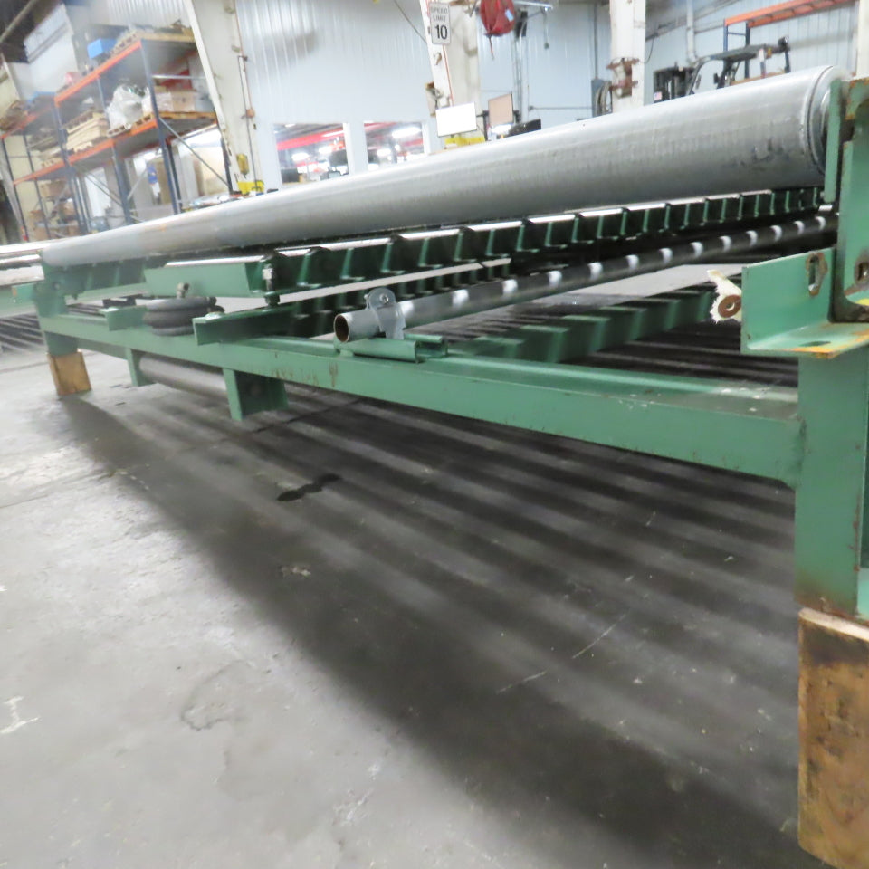 78" x 87-1/2" W Belt Driven Power Roller Pallet Conveyor 2.5"OD 22FPM Needs Belt